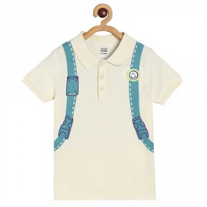 Miniklub Polo Tee - White, 4-5yr